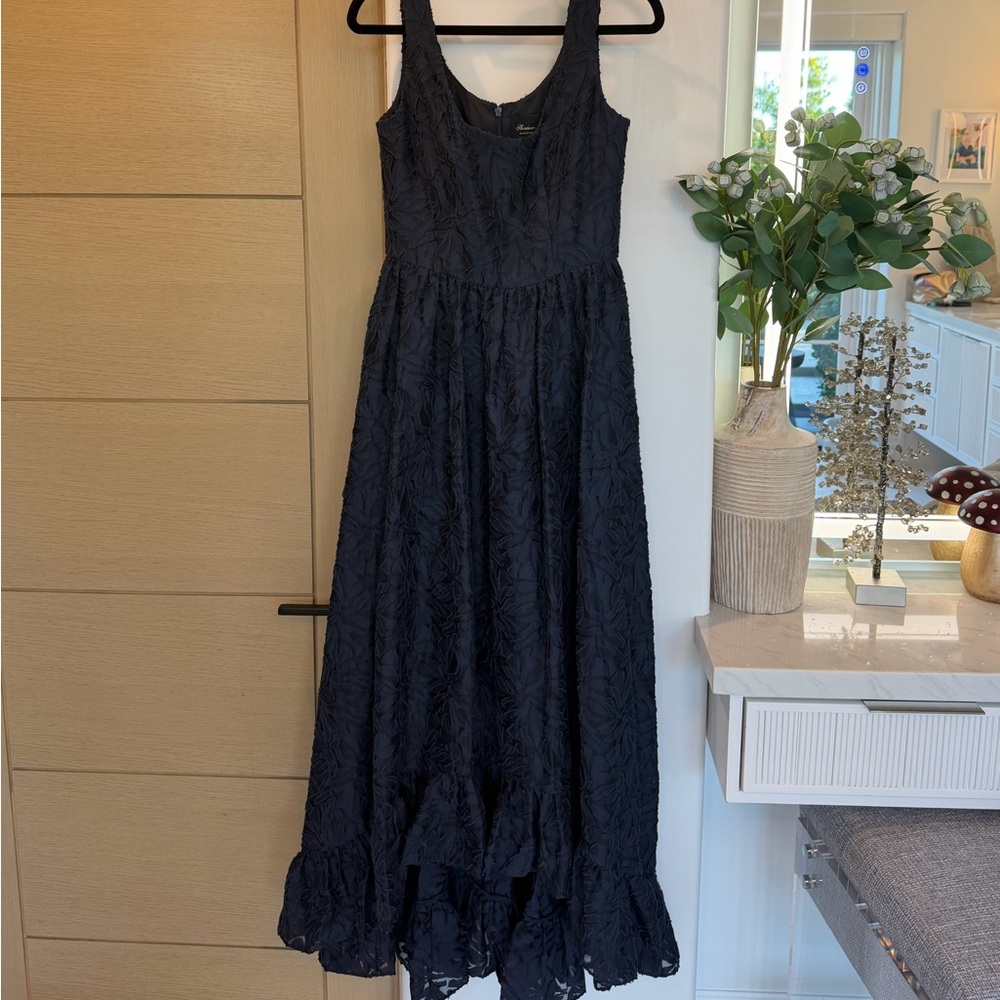Chic Navy Blue Textured Maxi Dress